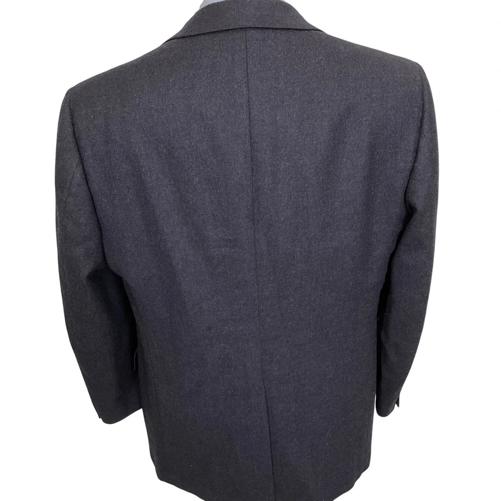 Hart Schaffner Marx Walkers Suit Mens 43R Charcoal‎ Gray 2-Piece Virgin Wool